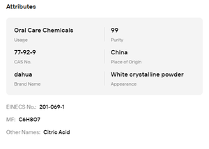 โรงงานผลิตผงกรดซิตริกโมโนไฮเดรตแบบไม่มีน้ำ บรรจุถุง 25 กก. วัตถุเจือปนอาหาร น้ำยาทำความสะอาดเครื่องดื่ม ผลิตภัณฑ์เคมีภัณฑ์ประจำวัน - Product Image 6