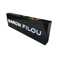 Enseigne 3D en acrylique de style moderne de luxe, personnalisée en usine, écologique, noire, résistante à l'eau et aux UV, pour l'affichage de vêtements