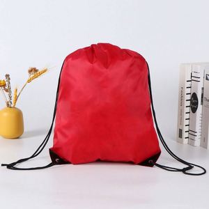 Sac de sport publicitaire en polyester à cordon de serrage double épaule avec poche, idéal pour le stockage et la vente en gros - Product Image 2