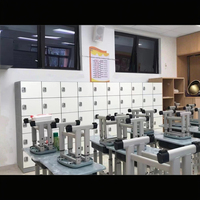 ABS Serrure à clé à combinaison électronique Étudiant Gym Locker Knock-Down Stockage Vêtements Armoire Pièces moulées Écologique pour les bureaux