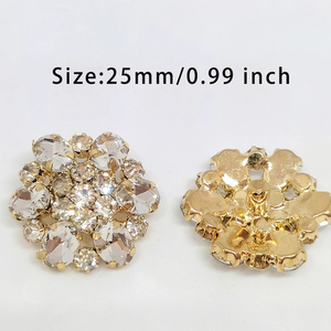 <span class=keywords><strong>25Mm</strong></span> Lớn <span class=keywords><strong>Rhinestone</strong></span> Hoa Nút Quần Áo Chất Lượng Cao Thời Trang Trang Trí Nội Thất Nút May Phụ Kiện May Mặc May Vá - Product Image 2