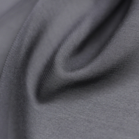 Tissu en Georgette de Soie Pure Noire 90% Soie 10% Élasthanne, Georgette de Soie Naturelle Extensible pour Robe et Chemise