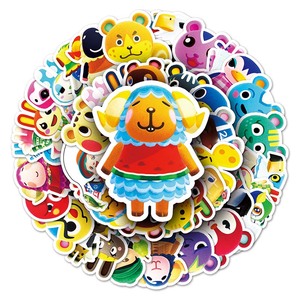 50 Piezas de Etiquetas Autoadhesivas Decorativas para Laptop, Vinilo PVC, Diseño <span class=keywords><strong>Animal</strong></span> <span class=keywords><strong>Crossing</strong></span> New Horizons, Venta Directa de Fábrica - Product Image 5
