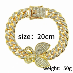 Hot Selling Personalization Simple Design Multiple Models Alloy Butterfly <b>Bracelets</b> Hiphop Style Men's Necklaces Fashion Jewelry - Product Image 3