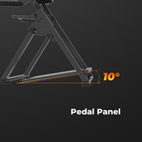 Cockpit de simulateur de vol pliable et réglable, dispositif de jeu avec construction en acier durable, pédales compatibles, prise en charge de l'anglais