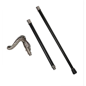 Canne de marche de luxe en alliage avec poignée tête de serpent, canne royale sculptée en forme d'animal - Product Image 6