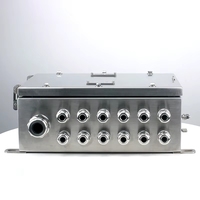 Caja de Conexiones Antiexplosión SS316L |   IP66 |   13 agujeros |   Con terminales |   Recinto para Áreas Peligrosas de Gasolineras, Personalizable