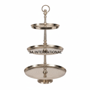 Support à gâteau en métal de forme ronde avec taille personnalisée pour support de service de gâteau de fête de mariage de table décoratif - Product Image 1