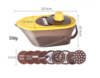 KINGWISE 12 pièces Coupe-légumes multifonctionnel avec boîte cadeau, extracteur de jus rotatif, râpe, trancheuse et bac de drainage en acier et plastique