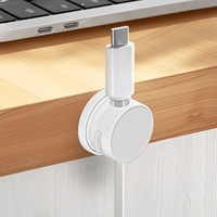 Support de câble magnétique rotatif auto-adhésif détachable, pliable, portable et flexible pour bureau, organisateur de câbles de charge 3-7mm