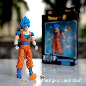 Figurines d'action en PVC de Son Goku et <span class=keywords><strong>Vegeta</strong></span>, version simple et mobile, jouet, modèle, vente en gros - Product Image 3