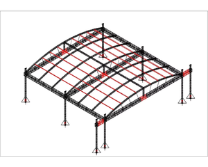Structure de scène en aluminium carrée Tuss Lighting Spigot Truss 520x520mm certifiée CE - Product Image 1