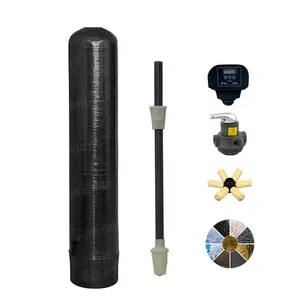 Tanque de filtro cilíndrico 1054 FRP en almacenamiento de agua negra 1054 con accesorios con boca dentada