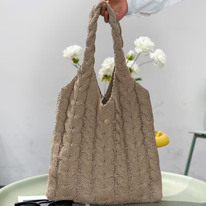 Nuova Borsa in <span class=keywords><strong>Lana</strong></span> Lavorata a Maglia Autunno-Inverno - Grande Capacità, Versatile, Stile Rilassato, Borsa a Tracolla Singola per Donne - Product Image 5