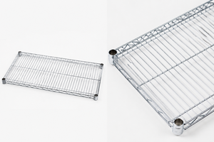 Estantería de Alambre de Acero con Acabado Cromado Industrial, Marca SIMPLY 1442, Color Verde Poliéster, 42'' de Ancho x 14'' de Profundidad, Apilable en Múltiples Niveles, Capacidad de Carga de 600-800 lb - Product Image 5
