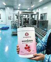 Thé minceur aux fraises et aux fruits, sans sucre, en poudre, personnalisable