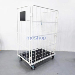 <span class=keywords><strong>Cage</strong></span> à mailles en plastique Conteneur logistique pliable en acier avec roulettes - Product Image 3