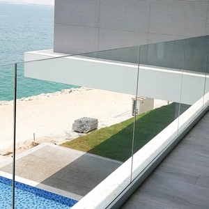 Tự làm cài đặt nhôm U kênh ban công lan can bên ngoài kính kẹp lan can Tường Ngoài Trời Nhà Hồ bơi không gian trong nhà nhà - Product Image 4