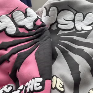 450gsm Hoodies Sweatshirts Top Qualité 100% Coton Puff Printing Graphic Hoodies Y2K Casual Men Pullover Hoodie - Product Image 1