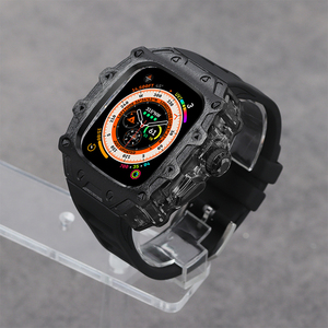 Zinc Alloy Transparent <strong>Watch</strong> <strong>case</strong> Multiple Color Fluororubber Strap for Iwatch <strong>Watch</strong> <strong>case</strong> Smartwatch <strong>Cases</strong> with Band - Product Image 3
