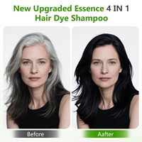 공장가 유기농 100% 새치커버 4+1 블랙 그레이 세미퍼머넌트 허벌 헤어 염색 크림 500ml 가정용 여성 남성용