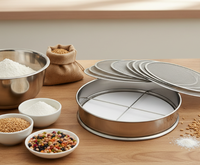 Tamis de laboratoire standard en tissu métallique tissé en acier inoxydable à armure simple, soudé, pour l'analyse des vibrations de la farine et du sol en cuisine