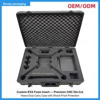 Insert en mousse EVA usiné CNC sur mesure, forme personnalisée, doublure protectrice en EVA pour étui d'emballage de drone UAV