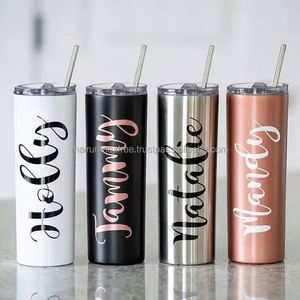 แก้วทัมเบลอร์ทรงตรงเข้ารูปพร้อมหลอดว่างพิมพ์ซับลิเมชันสแตนเลสผนังสองชั้นขนาด20oz - Product Image 1