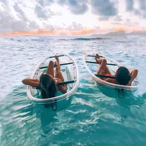 Nuova vendita calda 2 passeggeri produttore di barche per Kayak in policarbonato trasparente in plastica trasparente per PC
