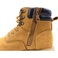 Chaussures de protection à lacets avec fermeture éclair latérale, anti-écrasement, anti-perçage, protection de la tête en TPU, chaussures de travail pas mal