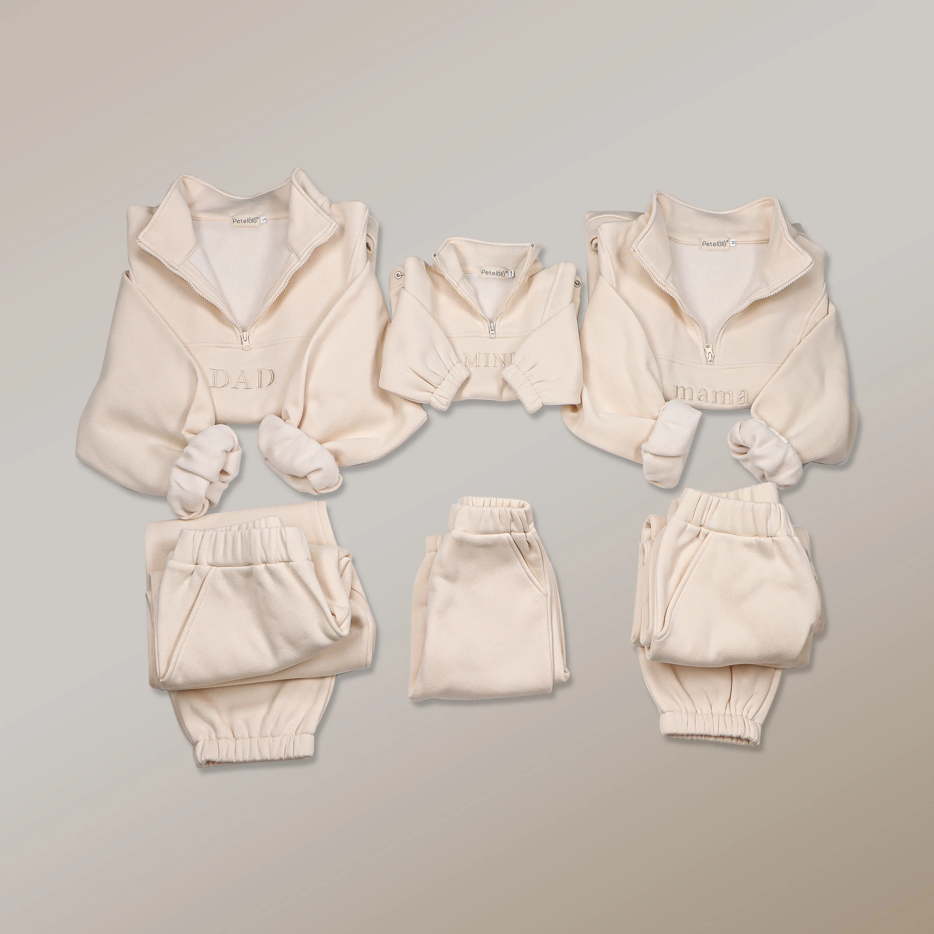 Conjunto de roupas infantis personalizadas para mamãe e filha, roupa combinando com logotipo personalizado, agasalho de corrida de duas peças