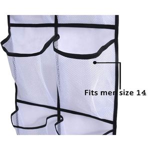 <b>Large</b> 12-Pocket <b>Square</b> Fabric Storage Organizer Bag Eco-Friendly Over-The-Door Foldable Hanging Shoe Sundries Custom Transparent - Product Image 4