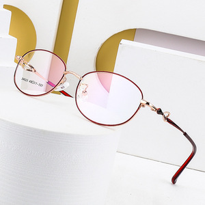 Montures de lunettes rondes pleines montures pour femmes Jiangsu 34023 – Anti-UV, anti-buée, élégantes, en alliage, pour visages ovales adultes - Product Image 5