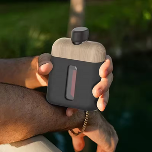 Thiết Kế Mới 8Oz Silicone Glass <span class=keywords><strong>Flask</strong></span> Biểu Tượng Tùy Chỉnh Thủy Tinh Flagon Glass Hip <span class=keywords><strong>Flask</strong></span> Với Nút Chai Có Nắp Đậy - Product Image 3