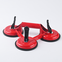 Ventosa manual de vacío premium resistente para vidrio, elevador grande de aleación de aluminio con doble mandíbula, mango de PP, diámetro de goma de 118 mm para