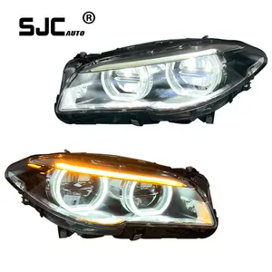 SJC suku cadang mobil pasang dan mainkan, lampu depan LED untuk BMW 5 Series F10 F18 2011-2017 perakitan lampu depan