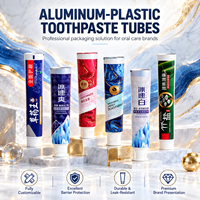 Tubes de dentifrice en aluminium et plastique avec bouchon à vis, impression UV, emballage personnalisé avec logo, 12,7 à 35 mm