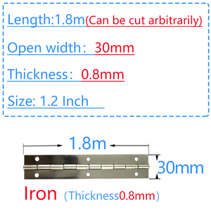 บานพับเปียโนแบบยาวพับได้ทำจากสแตนเลส - Product Image 4
