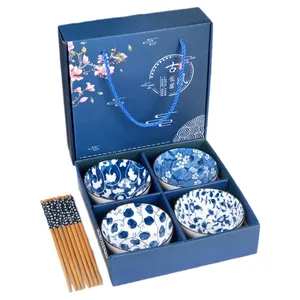 공장 도매 전자 레인지 중국 뜨거운 판매 일본 그릇 상품 프로모션 선물 세라믹 식기 세트