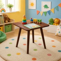 Petite table d'appoint carrée, plateau en MDF, pieds en bois massif, table basse, table d'appoint, table de chevet, rangement compact pour le salon