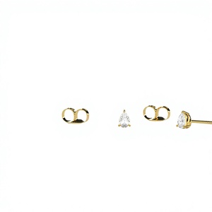 Minimalist 18K Gold Plated <b>Stud</b> <b>Earrings</b> Pear Cut Diamond Solitaire Teardrop Ear <b>Studs</b> <b>Earrings</b> Fine Jewelry for Women - Product Image 1