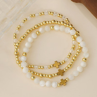 Pour Femme SHEIN Bracelet de Soirée Bohème CCB Tendance Luxe Léger Papillon Doré Coquillage Pierre Perles de Cuivre Créatif Explosif