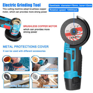 Amoladora Angular Inalámbrica de 16.8V con Batería de Iones de Litio de 3000MAH para Cortar, Esmerilar y Pulir, Interruptor Deslizante Inalámbrico - Product Image 5