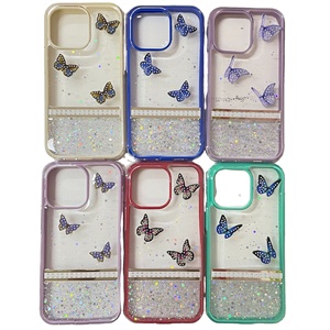 Funda de teléfono móvil con pegamento de goteo para personas mayores Cubierta de protección de pieza intermitente de mariposa dos en uno <span class=keywords><strong>al</strong></span> por mayor - Product Image 2