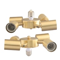 Cuivre un à deux 1 à 2 support de lampe de chauffage en céramique universel E27 douille de lampe de Base accessoires de luminaire de bricolage