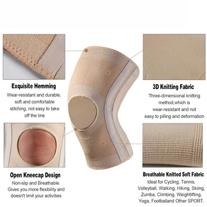 <span class=keywords><strong>Genouillère</strong></span> en nylon respirante à logo personnalisé, stabilisateur de ressort tricoté en 3D pour la <span class=keywords><strong>course</strong></span> et le soulagement des douleurs sportives - Product Image 6