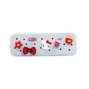 Custom Logo Cartoon Silicone Stationery <b>Case</b> Fashionable Kids School Storage Zipper Closure for <b>Makeup</b> Bag Pencil Pouch - Product Image 2