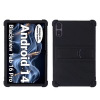 Yumuşak silikon kılıf Blackview Tab 16 Pro 2024 için 11.0 inç ayarlanabilir standı Tablet kapak darbeye koruyucu kabuk çocuklar güvenli
