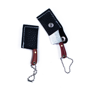 Cuchillo de bolsillo Damasco, mini cuchillos de chef EDC, juego de cuchillos pequeños, cortador tipo machete, llavero para abrir paquetes, abridor de cajas - Product Image 5