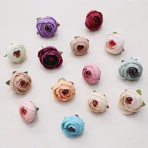 Grandes têtes de pivoines artificielles en soie, 3.5CM, vente en gros, fausses fleurs, pour un décor Floral, pour une cérémonie de mariage, haute qualité